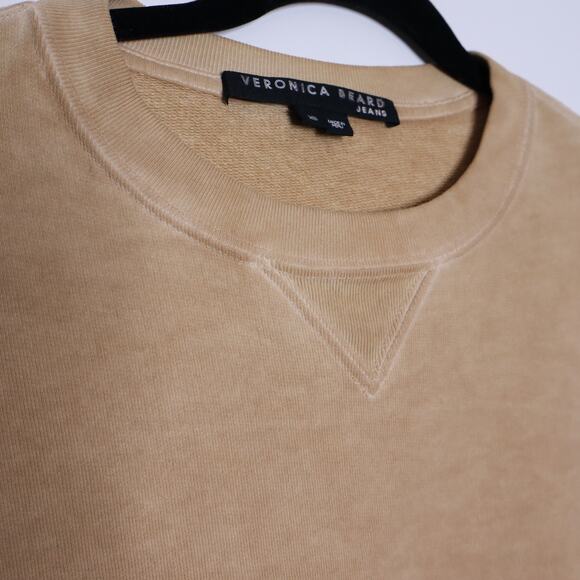 VERONICA BEARD Analeigh Sweatshirt Sand Long Puff Sleeve Pullover Women's XS - Picture 9 of 16